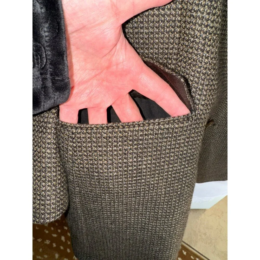 Hart Schaffner Marx Proffitts Harris Tweed 40R Wool Blazer Jacket Houndstooth